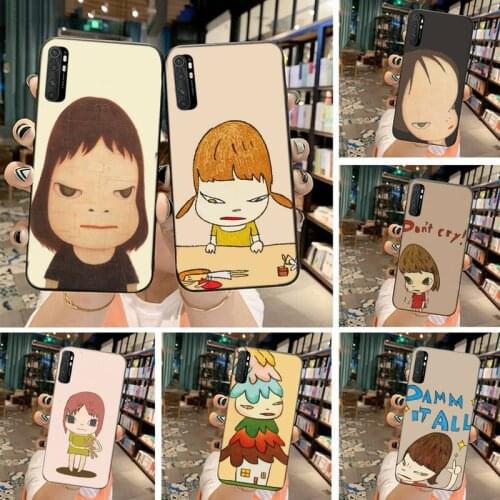 Art Cartoon Yoshitomo Nara Black Hoesjes Phone Case For Xiaomi8 8lite 9t Se 10 10pro Note2 3 10lite MIX2 S MAX2 3 F1 A1 2 Cc9pro