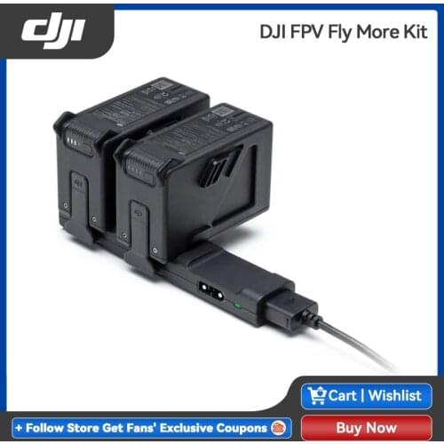 DJI FPV Fly More Kit Two DJI FPV Intelligent Flight Batteries and a DJI FPV Battery Charging Hub for extended flight time.Origin