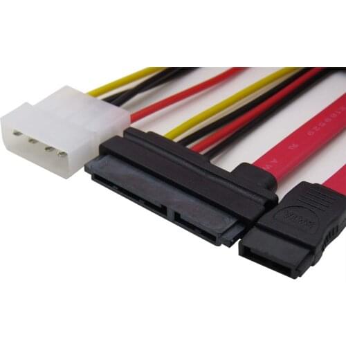 2PC SAS 15 + 7 22 Pin IDE + SATA Data Power Cable for DATA HDD driver Serial ATA Combo