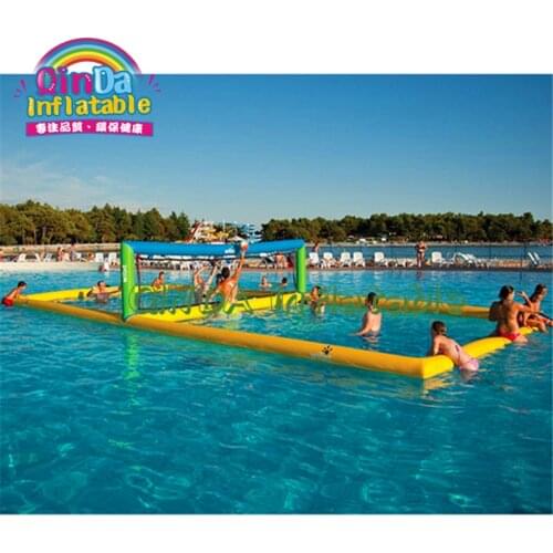 Outdoor water sea lake sport games inflatable volleyball court inflatable goal inflatable beach playing court