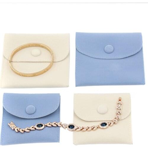 New 2019 Velvet Jewelry Bag Blue Womens Soft Jewellry Protect Bags Necklace Storage Pouches Home Use Card Bag