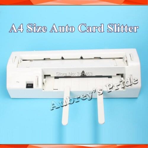 NEW 220V 90x54mm A4 Size Business Card Paper Knife Cutter Slitter without Sensor