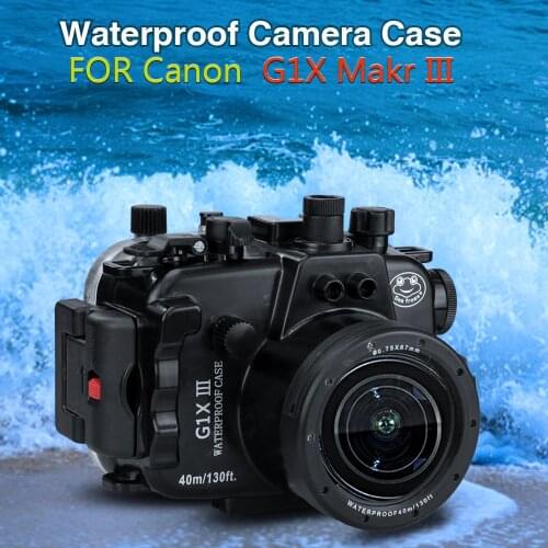 For Canon G1X III Powershot Seafrogs 40m/130ft Underwater Waterproof Camera Housing Case G1X Mark III