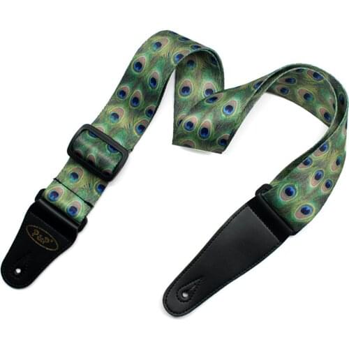 Peacock Tail Pattern Guitar Strap Electric Guitar Acoustic Guitar Folk Guitar Bass Strap