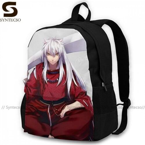 Inuyasha Backpacks Elegant Polyester Jogging Backpack Youth Breathable Bags