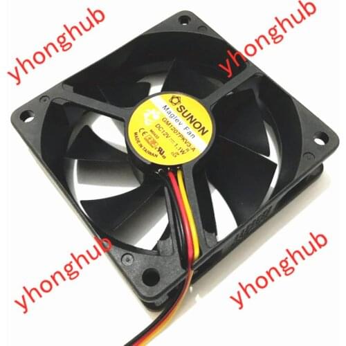 SUNON GM1207PKV3-A R DC 12V 1.1W 3-Wire 70x70x20mm Server Cooling Fan