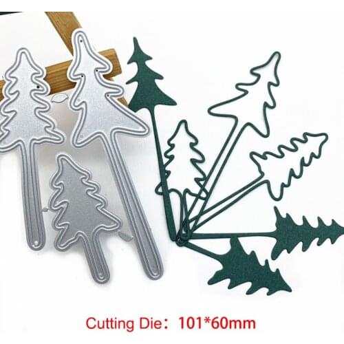 3 styles Christmas Tree Bottles Steel Stencil Handlettered Sentiment Metal Dies Cutting Embossing Scrapbooking