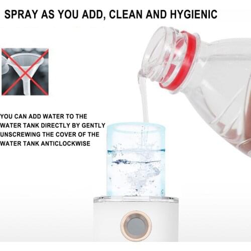 Mini Portable Humidifier Nano Mister USB Rechargeable Facial Steamer Device Beauty Spray Hydrating Apparatus Cold Spray