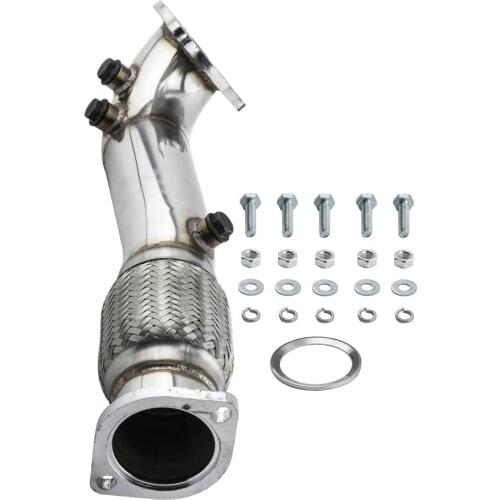 Exhaust Downpipe For Ford Fiesta ST180 1.6 ST Turbo Downpipe w/Flex Pipe Stainless Steel Bolt-on Straight-through design