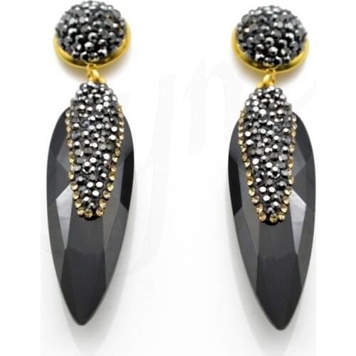 2019 new charms boho style black long earrings copper geometric fashion earring jewelry for women girls prom leisure occasion