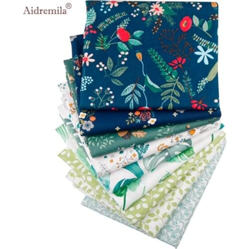 9pcs/Lot,Printed Twill 100% Cotton Fabric Patchwork Flower Series Cloth For DIY Baby&Childs Sewing&Quilting Set Tissue Material