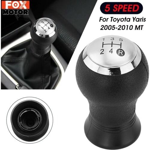 Car Styling 5 Speed Manual Gear Shift Knob Shifter Lever Pen Head Ball For Toyota Yaris 2005-2010 Arius 2007 - 2008 Corolla 2008