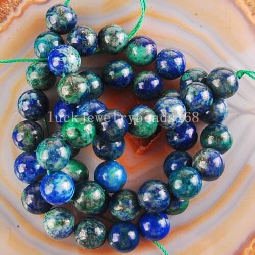 Free Shipping Fashion Jewelry 8mm Beautiful Chrysocolla Round Ball Art Loose Beads FG6553