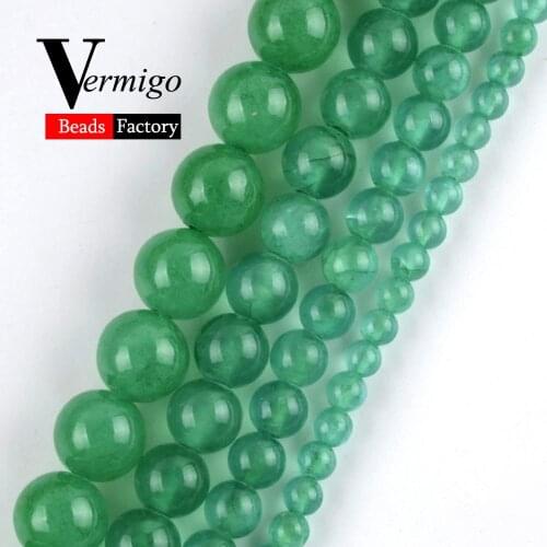 Natural Mineral Stone Dark Green Jades Baeds For Jewelry Making 4 6 8 10mm Round Loose Beads Fit For Necklace Bracelet 15"Strand