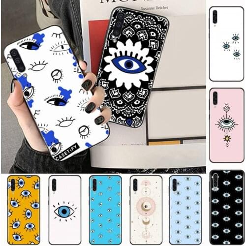 Eye Blue Evil Eye Phone Case For Samsung A40 A31 A50 A51 A71 A20E A20S S8 S9 S10 S20 Plus note 20 ultra