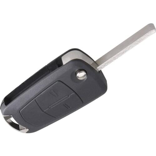 Black 2 Buttons Folding Car Vehicle Replacement Key Remote Fob Shell Case E92 No Chip Fit for Opel / Corsa / Vectra / Cars