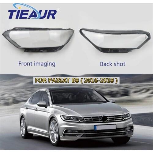 Headlights Transparent Lampshade Headlights lens cover for Passat B8 PC Headlights Passat B8 4Doors headlamp clear shell