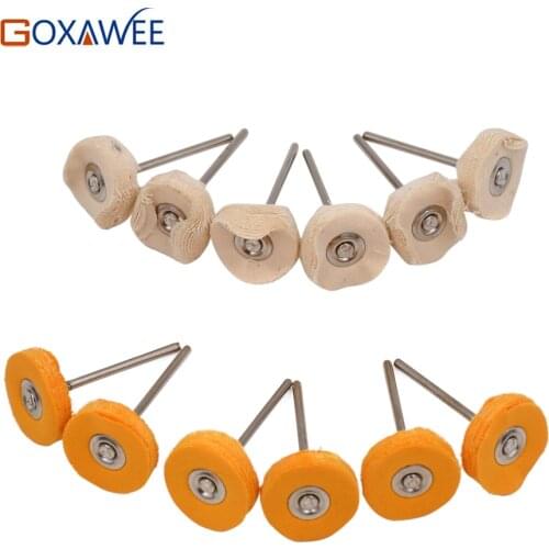 GOXAWEE 10pcs Dremel Accessories Polishing Wheels Buffing Pad Abrasive Tools Brush For Dremel Rotary Tools Polishing Pads
