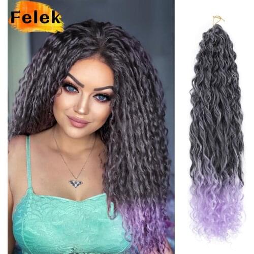 Curly Braids Loose Water Wave Braiding Hair Extensions Afro Curl Ombre Synthetic Natural Blonde Crochet Braids For Black Women