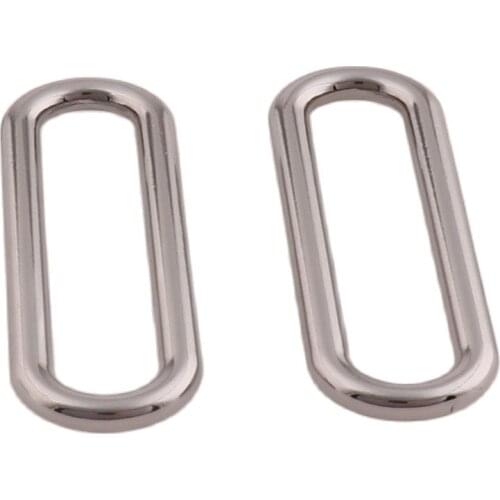Metal Oval Loop Ring Silver Alloy Seamless formed buckles 2''(50mm)Leather Craft Bag Luggage Shoulder Strap Webbing Belt Keeper