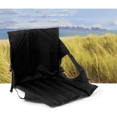 Multifunctional Foldable Outdoor Cushion Chair With Backrest Soft Cushion Chair For Camping Beach Hiking Folding Seat
