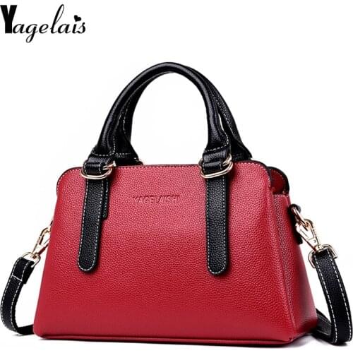 Fashion Women Handbags PU Leather Totes Top-handle Crossbody Bag Shoulder Lady Simple Style Hand Bags Messenger Bolsas Feminina