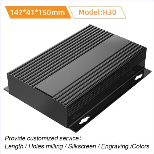 Junction Box Mounting Holes Custom Services Cable Connector Enclosure for Electronic Anodization H30 147*41mm