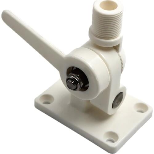 Marine Adjustable Antenna Nylon 4-Way Side/Deck Ratchet Mount for Boats Caravan
