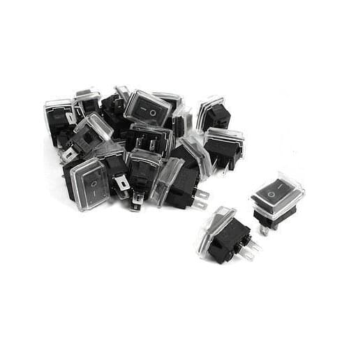 NEW!20Pcs 2 Pin 2 Position SPST Waterproof Soldering Snap in Rocker Switches