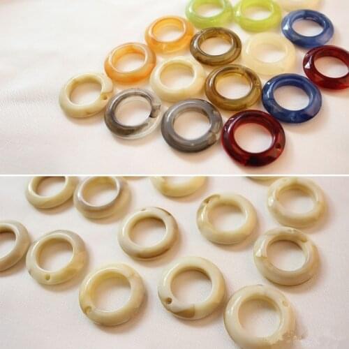 New style 50ps/lot 31mm color printing geometry rounds shape reisn beads diy jewelry earring/garment pendant accessory