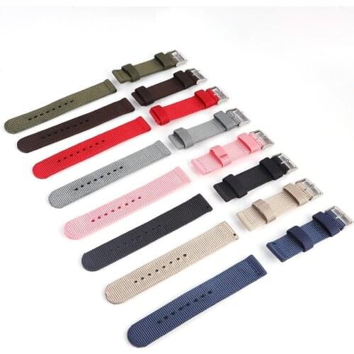 Watch Strap Solid Nylon Mesh Watchbands Women Men Black Sport Watches Belt Accessories Relojes Hombre 18mm 20mm 22mm 24mm Canva
