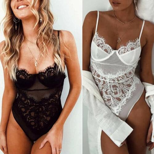 Sexy Lingerie Bodysuits Laces Erotic Underwear Cross Ladies Nightwear Intimates Bodysuit Sleepwear