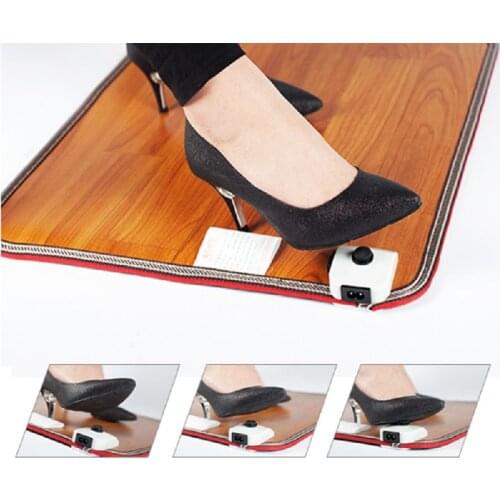 SF-1,Leather Heating Foot Mat Warmer Electric Heating Pads Waterproof Feet Leg Warmer Carpet Thermostat Warming Tools