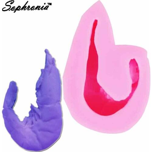 Sophronia Lobster Shrimp 1pcs UV Resin Silicone Mold for decorative-craft Jewelry Flower Dried Epoxy Resin M814