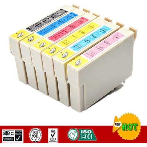 Compatible ink cartridge for T0801 T0801 - T0806 suit for Epson P50/T59/R265/270/285/290/360/730WD/800FW/810W/820FWD etc