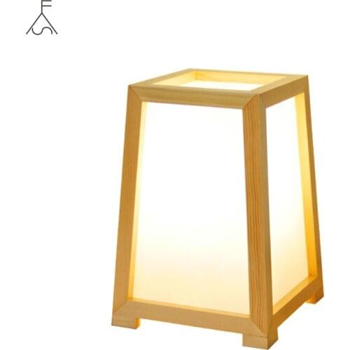 Modern Simple Wood Led Desk Lamp Creative Bedroom Bedside Decoration Table Lamp Solid Wood Small Night Lamp Home Decor Led Lamps