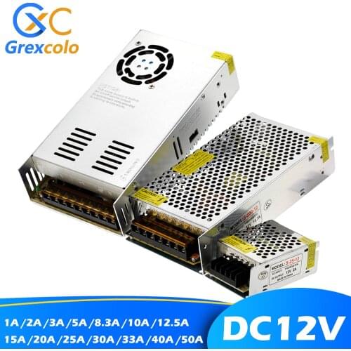 Lighting Transformer DC12V LED Strip Driver 1A 2A 5A 10A 15A 20A 30A 50A Switching Mode Power Supply