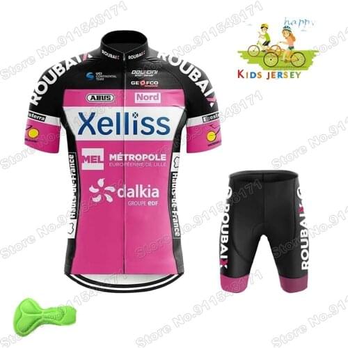 Xelliss Kids 2021 Cycling Jersey Set Boys Girls Pro Summer Breathable Bicycle Shorts Children Bike Clothing