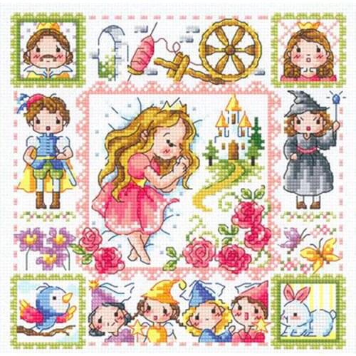 Gold Collection Lovely Counted Cross Stitch Kit Sleeping Beauty Fairy Tale Fairytale Fairyland SO
