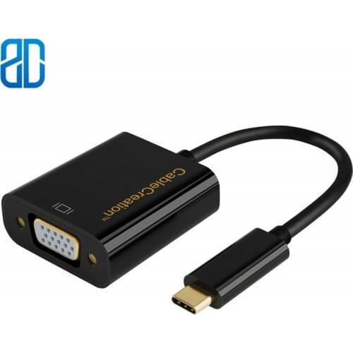 USB C to VGA Type C Thunderbolt 3 to VGA Adapter Compatible MacBook Mac Mini Surface Book 2 Chromebook Pixel Dell XPS 13/15