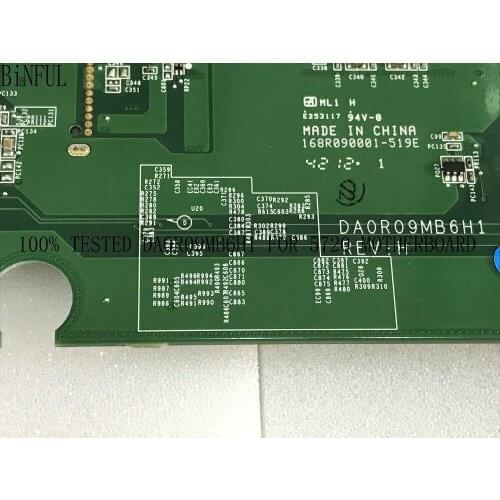 BiNFUL SUPER QUALITY DA0R09MB6H1 REV : H MAINBOARD MOTHERBOARD FOR DELL INSPIRON 5720 NOTEBOOK COMPARE BEFORE ORDER