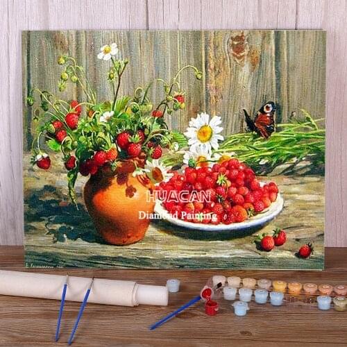 Flowers Fruit Coloring By Numbers Painting Set Acrylic Paints 50*70 Boards By Numbers Loft Picture For Kids Handiwork Art