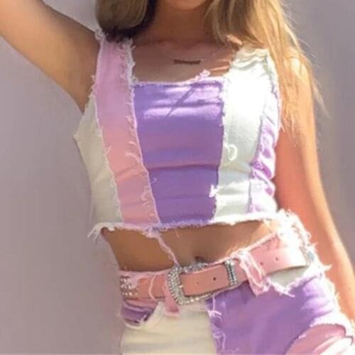 Denim Vest Women Watchwork Sleeveless Jeans Jacket 2021 New Summer Casual Slim Denim Jacket Top for Female Fashion Ladies Vest