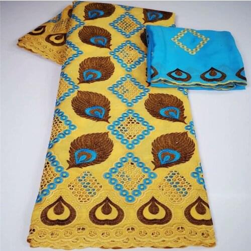 Hot Sale Swiss Lace Fabric 2021 Latest Embroidery African 100%Cotton Fabrics Swiss Voile Lace In Switzerland Dubai Fabric y21-67