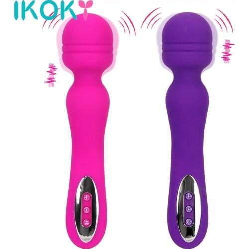 IKOKY Magic Wand Massager AV Stick Vibrator Sex Toys for Women Clitoris Stimulator Female Masturbation Adult Sex Products