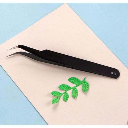 Die cutting tools 12cm quality Curved Fine Point Tweezers black coated accurate for your crafting projects