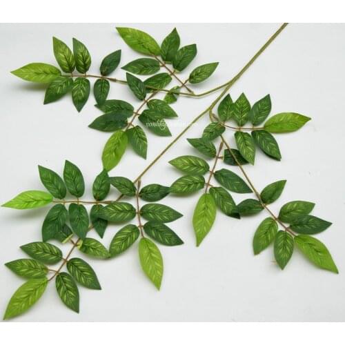 1 piece Simulatiom Banyan Tree Leaves Artificial Green Leaves Plant Green Leaf for Wedding Party Home Decor DIY Craft Supplies