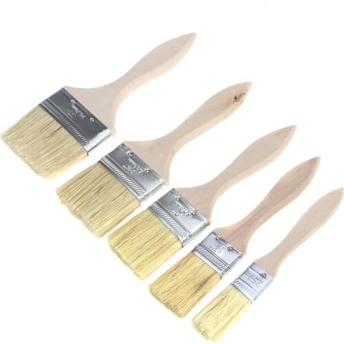 5PCS Wooden Handle Premium Paint Brush Artist Brushes for Furniture A50
