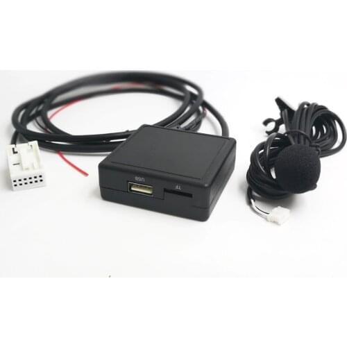 Biurlink Bluetooth Microphone Kit Wireless Aux USB Audio Adapter for Mercedes Benz W169 W245 W203 W209 W164 Benz Audio20 50