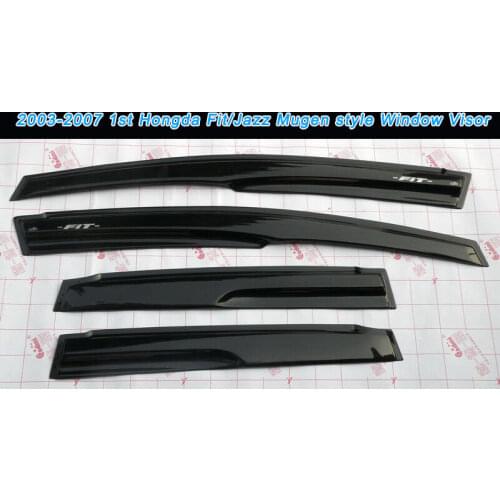 Mugen Style Window Vent Visor Fit For Honda 2003-2007 Fit/Jazz Hatchback